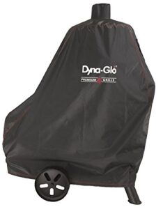 dyna-glo dg1382csc vertical offset charcoal smoker grill cover, fits size up to: 45.5in w x 18.5in d x 48.9in h, black