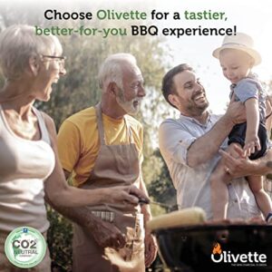 Olivette Organic Charcoal Briquettes for Grilling BBQ, USDA Organic Certified | 100% Recycled Olive Tree Byproducts