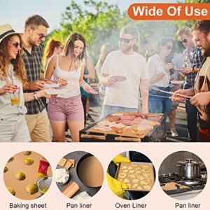 Grill Mat Set of 18 Non Stick BBQ Copper Grill Mats, Heavy Duty, Reusable, and Easy to Clean Works on Electric Grill Gas Charcoal BBQ 15.75 x 13 Inch