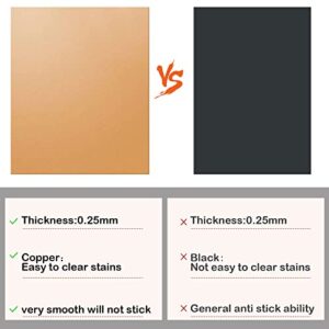 Grill Mat Set of 18 Non Stick BBQ Copper Grill Mats, Heavy Duty, Reusable, and Easy to Clean Works on Electric Grill Gas Charcoal BBQ 15.75 x 13 Inch