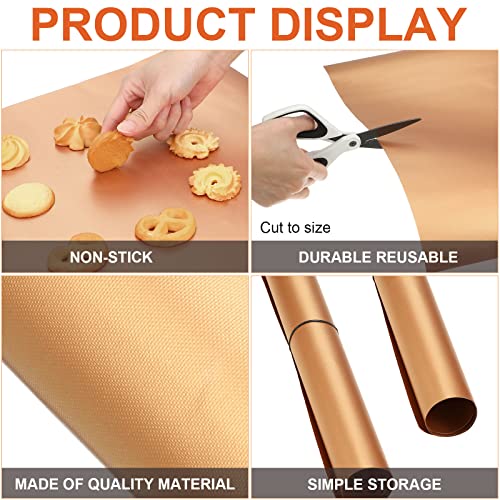 Grill Mat Set of 18 Non Stick BBQ Copper Grill Mats, Heavy Duty, Reusable, and Easy to Clean Works on Electric Grill Gas Charcoal BBQ 15.75 x 13 Inch