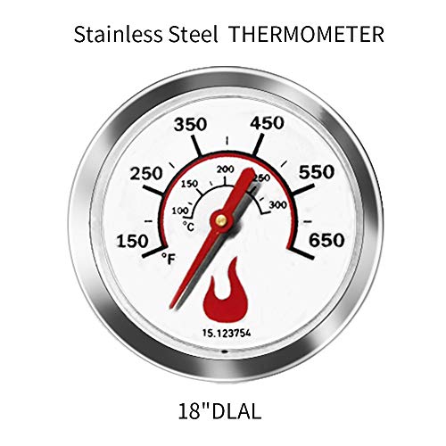 Rejekar 1.8 inch Heat Indicator Replacement for Various Char-Broil Brand Models Grill Thermometer