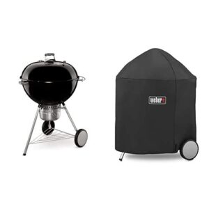 weber 26″ original kettle premium, black with cover