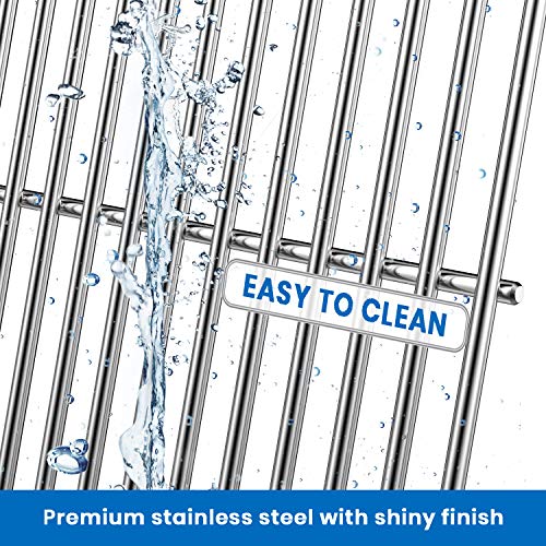 Stanbroil Stainless Steel Cooking Grates for Weber Summit 600 Series Summit E/S 640/650/660/670 Gas Grills with a Smoker Box, Replacement Parts for Weber 67552 - Set of 3