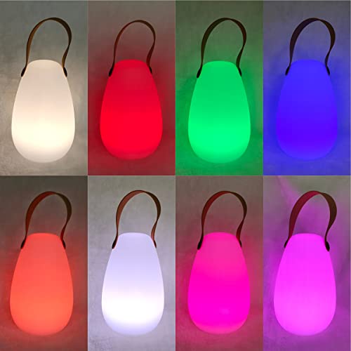 LEDHOLYT LED Cordless Lantern Lamp, Rechargeable Portable Outdoor Lanterns Light,7 Colors Bedside Night Light for Bedroom Nightstand Living Room Dining Desk Decorations,IP44 Waterproof Camping Lamp