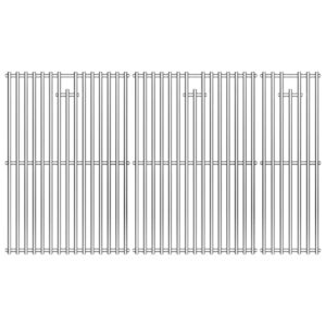 hisencn cooking grates for nexgrill 720-0882a evolution infrared plus 5-burner, stainless steel solid rod grill cooking grids replacement parts, 3 pack