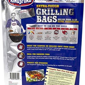 Kingsford Extra Tough Aluminum Grill Bags, for Locking in Flavors & Easy Grill Clean Up, Recyclable & Disposable, 15.5" x 10", Pack of 4 (4)