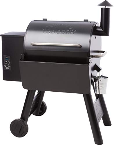 Traeger Grills Pro Series 575 Wood Pellet Grill and Smoker, Black & Pellet Grills BAC362 Folding Shelf, 25” L x 12 W, Black