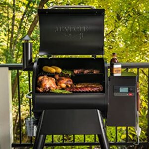 Traeger Grills Pro Series 575 Wood Pellet Grill and Smoker, Black & Pellet Grills BAC362 Folding Shelf, 25” L x 12 W, Black