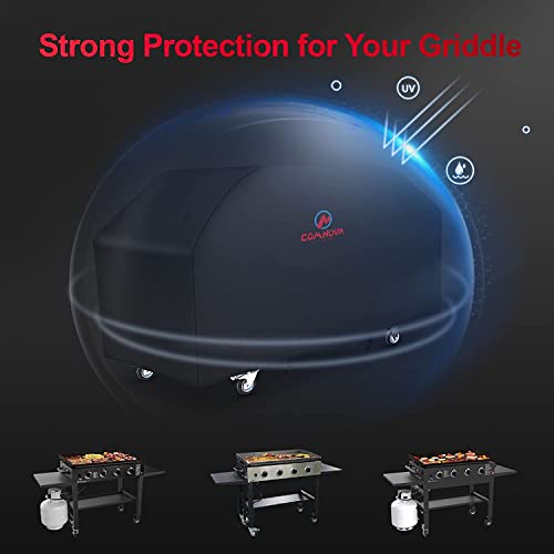 Comnova Griddle Cover for Blackstone Griddle 36 Inch - 600D Flat Top Grill Cover for Blackstone 4 Burner Griddle Heavy Duty & Waterproof, Outdoor 36" Griddle Cover for Blackstone 1554, 1825 and More