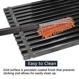 Hongso 17.4" Grill Grates 7525, 7538 Flavorizer Bars and Burner Tube Kit Set 7506 Replacement Parts for Weber Genesis I - IV & 1000-5000, Genesis Platinum I & II, with Side Control Panel