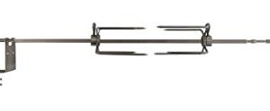 OneGrill 3WSS40 Stainless Steel Grill Rotisserie (Compatible with All Weber 300 Series 3 Burner Genesis/Genesis II/Spirit/Spirit II) W/ 13 Watt Electric Motor; 3/8 Inch Square Spit Rod.