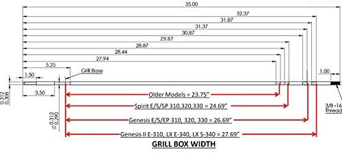 OneGrill 3WSS40 Stainless Steel Grill Rotisserie (Compatible with All Weber 300 Series 3 Burner Genesis/Genesis II/Spirit/Spirit II) W/ 13 Watt Electric Motor; 3/8 Inch Square Spit Rod.