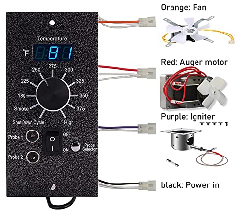 Bbqzone Digital Pro Controller Thermostat Kit for Traeger Pellet Wood Pellet Grills with Meat Probes