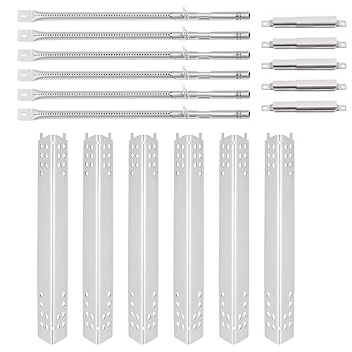 WALBZS BBQ Grill Replacement Parts Kit for Charbroil Advantage Series 6 Burner 463235815, 463240115, Charbroil 463344015, 463433016 Grill Models.G432-8M00-W1 Burners Heat Tents,Carryover Tubes