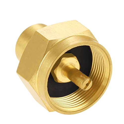 ANPTGHT 1LB Propane Gas Bottle Refill Adapter with 1/4" Female NPT Thread 1-lb Tank Brass Fitting Grill Stove Connector, Pack of 2