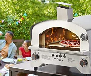 Flame King Propane Gas Pizza & Food Outdoor Oven for Camping, Backyard, Tailgating