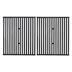 ggc 15 inch grill grates replacement for broil king 9453-54, 9453-57, 9453-64, 9865-54, 9453-67, broil-mate, silver chef, sterling gas grill, 2 pcs cast iron cooking grid grates (15″ x 12 3/4″ each)