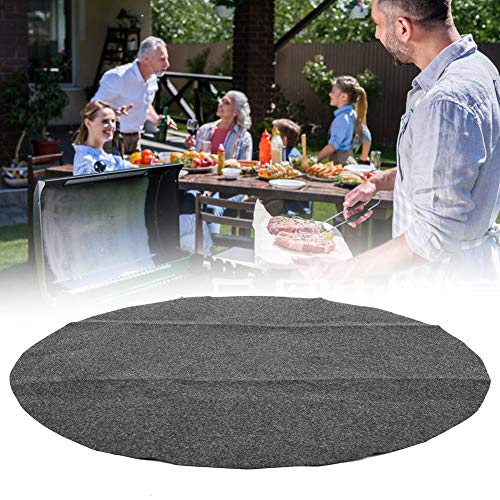 Grill Mat,BBQ Grill Mat,36inch Round Shape Barbecue Mat,Oil Resistant BBQ Floor Protective Mat,for Home Party Use for Under BBQ, Absorbent Oil Pad Protector, Grill Mat,BBQ Grill Mat,36inch Round