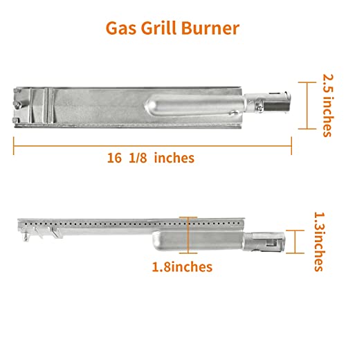 Kingsource 16.1" Stainless Steel Grill Burners Replacement, Heavy Duty Cast Grill Burner 1 PC for Bull,Bull Cal Flame Blaze Aussie Bakers Chefs Turbo Thermos Char Broil Jenn Air Nexgrill