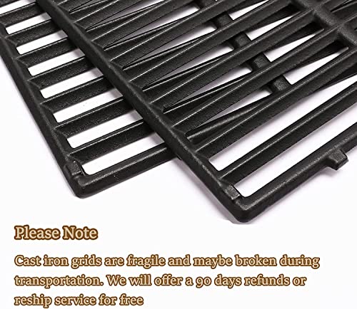 QuliMetal 69785 Grill Burner and 7637 Cooking Grates for Weber Spirit 200 and Spirit II 200, Spirit E-210, E-220, Spirit S-210, S-220, Spirit II 200 Series Gas Grills