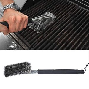 Grill Brush,BBQ Cleaner Accessories, Safe Wire Bristle,Barbecue Oven Grill Stainless Steel Cleaning Brush for Outdoor Picnic Camping BBQ Grill Cooking Grates, Grill Brush,BBQ Cleaner Accessories,