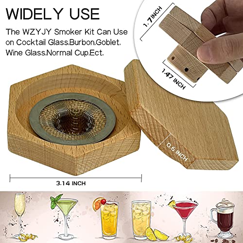 Cocktail Smoker Kit Drink Whiskey Smoker Infuser Kit with Wood Chips,Old Fashioned Smoker Kit for Cocktail, Wine, Whiskey and Bourbon(Gift for Whiskey Lover, Dad, Husband)