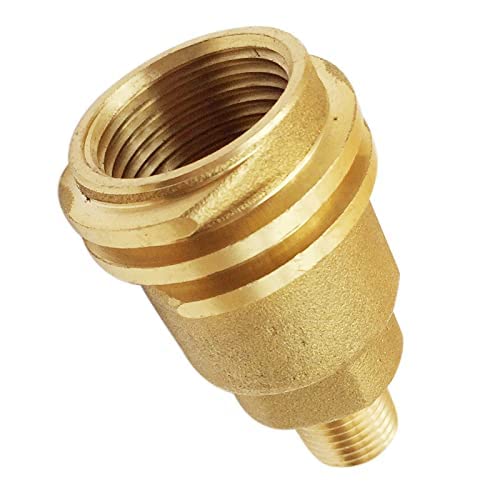 ANPTGHT QCC1 Nut Propane Gas Fitting Adapter with 1/4 NPT Male Threaded Propane Tank Adapter Quick Connect Fittings - Solid Brass QCC1 Propane Hose Adapter fits Camping
