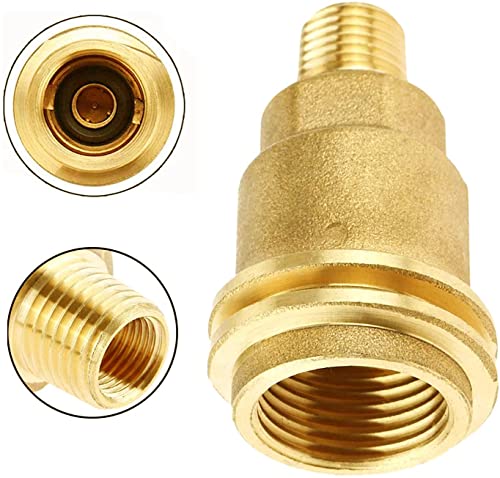 ANPTGHT QCC1 Nut Propane Gas Fitting Adapter with 1/4 NPT Male Threaded Propane Tank Adapter Quick Connect Fittings - Solid Brass QCC1 Propane Hose Adapter fits Camping