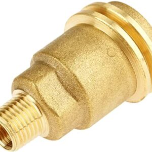 ANPTGHT QCC1 Nut Propane Gas Fitting Adapter with 1/4 NPT Male Threaded Propane Tank Adapter Quick Connect Fittings - Solid Brass QCC1 Propane Hose Adapter fits Camping