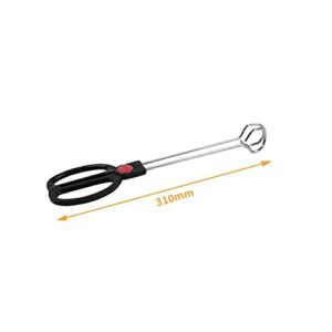 n/a Stainless Steel Barbecue Grill Barbecue Pliers Plastic Handle Barbecue Buffet Food Clip Carbon Pliers BBQ Tools