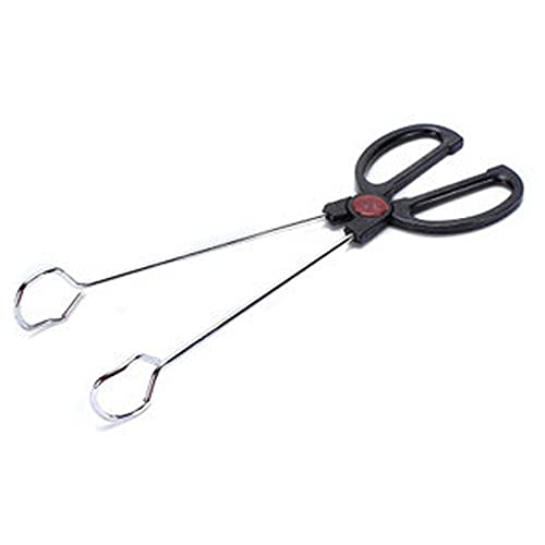 n/a Stainless Steel Barbecue Grill Barbecue Pliers Plastic Handle Barbecue Buffet Food Clip Carbon Pliers BBQ Tools