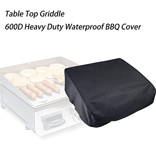 Griddle Cover Water Proof 17 Inch Table Top Griddle Cover for Blackstone, Black