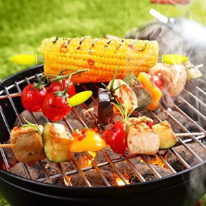 24 Pieces Corn Cob Holders and Dish Set Corn on the Cob Skewer Stainless Steel Skewer Needle BBQ Tool and Plastic Corn Tray