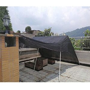 ALBN-Shading net Patio Sunscreen Breathable Anti-UV Tear Resistance Polyethylene, 20 Sizes (Color : Black, Size : 6x15m)