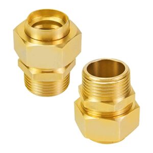 twjh 2 pack grill propane conversion connector 3/4” csst male npt gas line fitting kit brass natural gas quick connect adapter