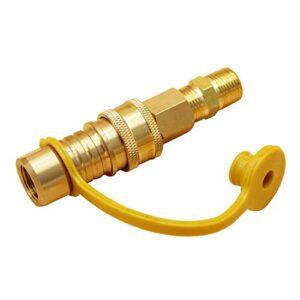 MENSI 3/8 Inch Natural Gas Quick Connect Fittings,LP Gas Propane Hose Quick Disconnect Kit with 3/8" Male Flare Adapter