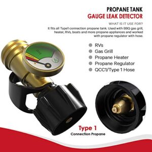 GASONE 50120 Gauge Indicator Propane Tanks, Old Black QCC