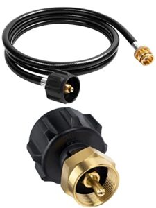 shinestar 1lb to 20lb propane adapter hose (6ft), comes with a propane refill adapter for 1lb. tanks