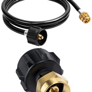 SHINESTAR 1lb to 20lb Propane Adapter Hose (6FT), Comes with A Propane Refill Adapter for 1lb. Tanks