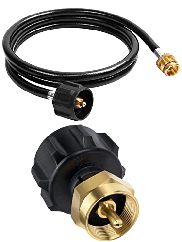 SHINESTAR 1lb to 20lb Propane Adapter Hose (6FT), Comes with A Propane Refill Adapter for 1lb. Tanks