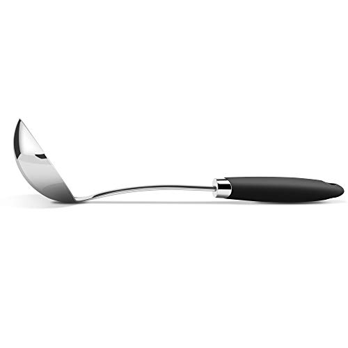 Brushed Stainless Steel Non-Slip Ergonomic Handle Ladle