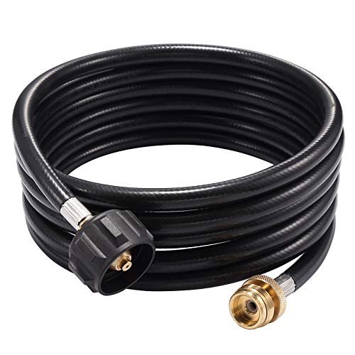 CHAMPS 12 Ft Propane Tank Converter Adapter Hose Assembly, QCC1 / Type1 LP Gas Tank, Bulk Propane Appliances to 20 LB Propane Cylinder Tanks