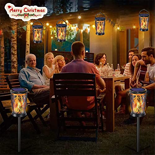 YoungPower Outdoor Solar Lanterns Dancing Flame Outdoor Hanging Lanterns Outdoor Decorative Lighting Heavy Duty Solar Powered Waterproof Umbrella Lights for Garden Patio Pathway Deck Yard, 1 Pack