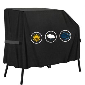 griddle cover 600d heavy duty for blackstone 22 inch 17 inch griddle with hood and stand, bbq gas grill cover waterproof windproof weather resistant for outdoor, bbq , grilling, camping