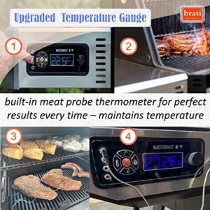 4-Pack Replacement 9004190170 for Masterbuilt Gravity Series Meat Temp Probe with Clips,fit Masterbuilt 560/800/1050 XL Digital Charcoal Grill+Smoker Accessories