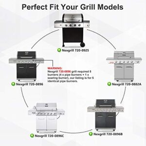 Metal Club Grill Repair Kit for Nexgrill 720-0896B 720-0896E 720-0896C Deluxe 6 Burner Gas Grills, 6-Pack Flame Tamers & Grill Burners Replacement for Nexgrill 720-0882A 720-0896 720-0925