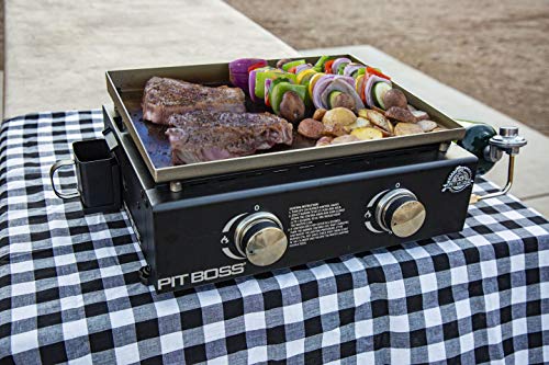 PIT BOSS PB336GS Two Burner Portable Flat Top Griddle - Cover Included