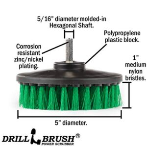 Kitchen Accessories - Cleaning Supplies - Drill Brush - Mold Remover - Grout Cleaner - Cast Iron Skillet - Spin Brush - for Tile, Counter-Tops, Stove, Oven, Sink, Trash Can, Floors - Calcium - Rust