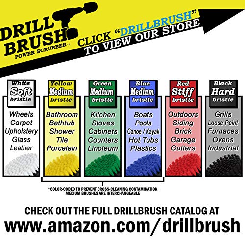 Kitchen Accessories - Cleaning Supplies - Drill Brush - Mold Remover - Grout Cleaner - Cast Iron Skillet - Spin Brush - for Tile, Counter-Tops, Stove, Oven, Sink, Trash Can, Floors - Calcium - Rust